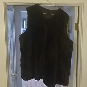 Brown Talbots Faux Fur Vest